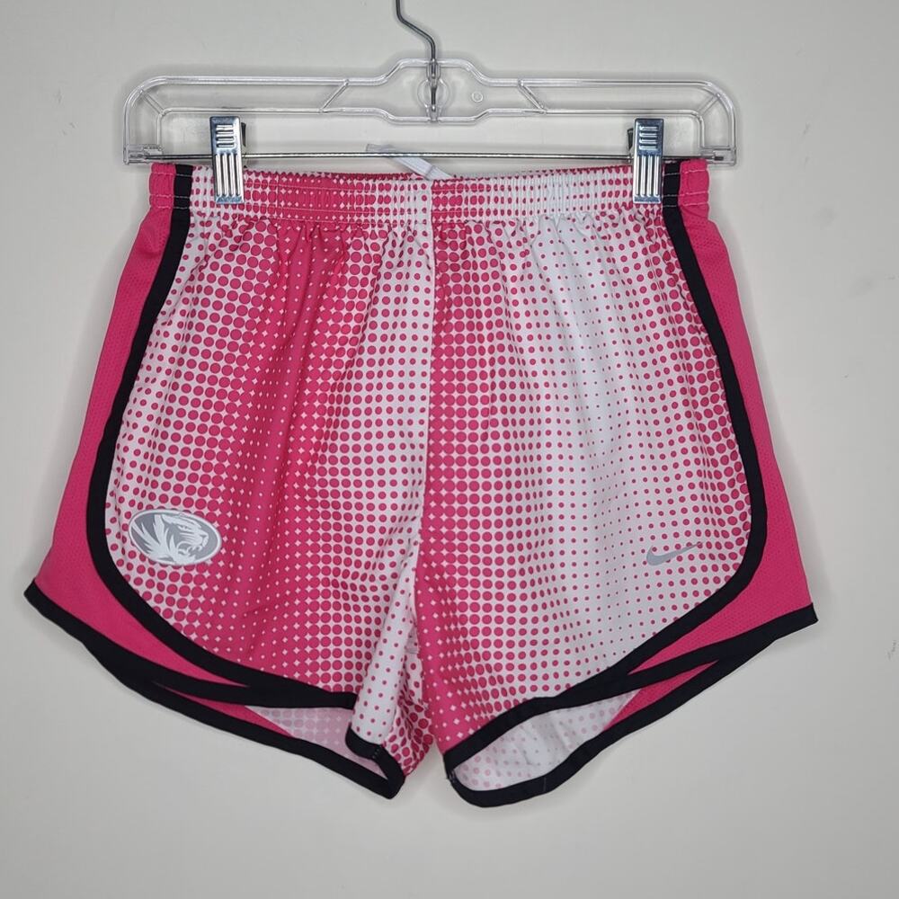 Nike University of Missouri Mizzou Tigers pink white running shorts - small